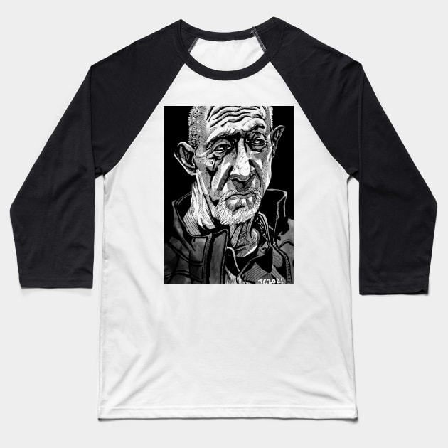 Mike Ehrmantraut "No Half Measures" portrait (original) Baseball T-Shirt by StagArtStudios